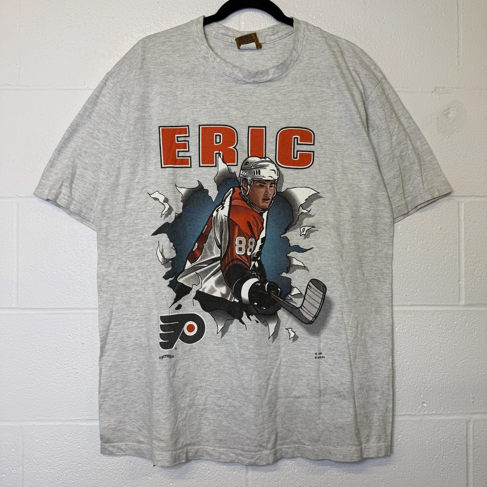 Vintage 90s Eric Lindros Philadelphia Flyers Nutmeg Vintage T-Shirt Breakthrough